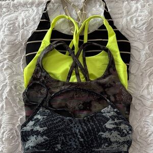 lululemon athletica Strappy Sports Bras - Black, Yellow, Multicolor